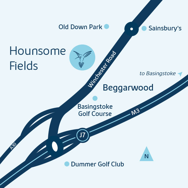 Development map for hounsome fields